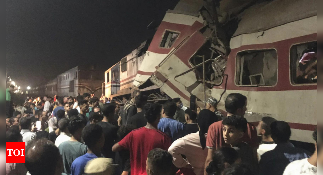 Egypt train collision: Two passenger trains collide; three dead, 49 injured - Times of India