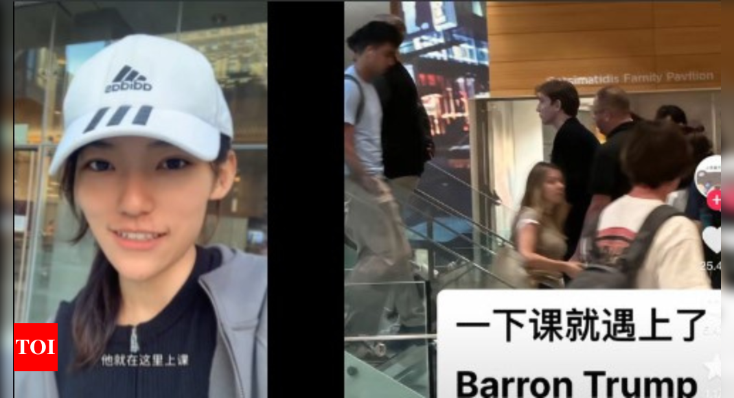 Video of Chinese student 'on a hunt for Barron Trump' viral. People call her crazy, delusional – Times of India