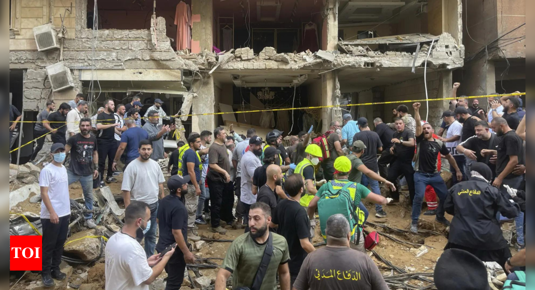 Nearly 500 dead as Israel strikes 1,300 targets in Lebanon – Times of India