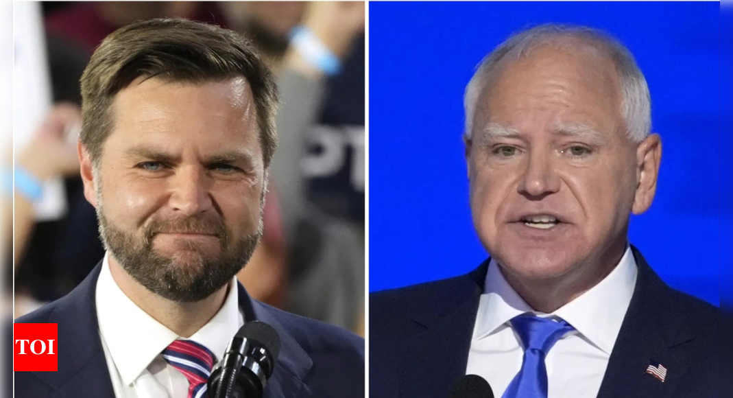 JD Vance Vs Tim Walz Debate: When and where to watch Vice presidential debate between Tim Walz and JD Vance | World News - Times of India