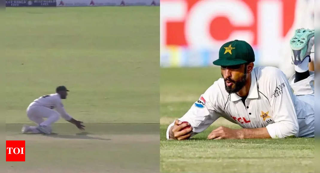 'Na batting, na fielding, na captaincy': Pakistan captain Shan Masood hilariously trolled for dropped catch | Cricket News - Times of India