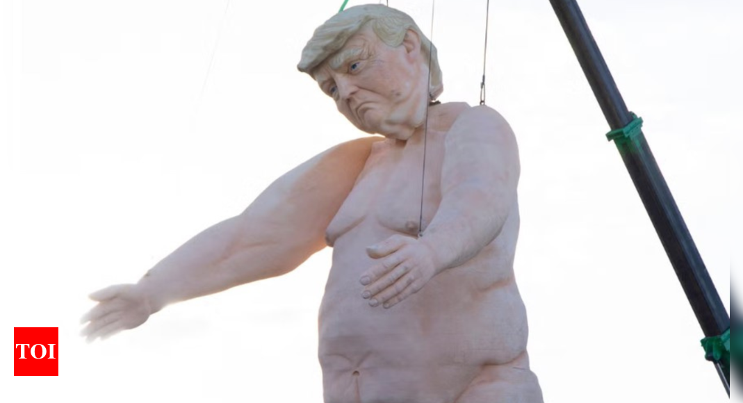 'Crooked and obscene': Donald Trump's naked statue is back. Who makes these installations? - Times of India