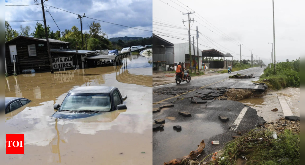 Pictures of devastation: Before and after pictures show harrowing impact of Hurricane Helene – Times of India