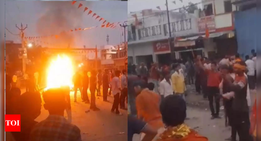 Tensions ease in Maharajganj after clash, FIR filed; police take action to ensure smooth idol immersion | India News