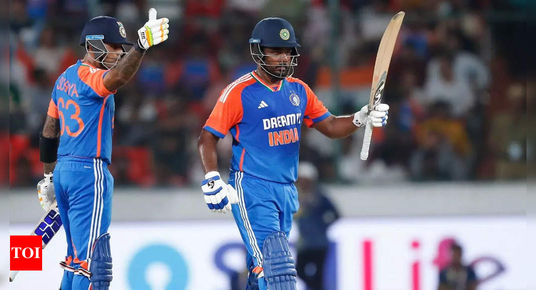 3rd T20I: Sanju Samson lights up the game with five successive sixes in an over against Bangladesh – Watch | Cricket News – Times of India