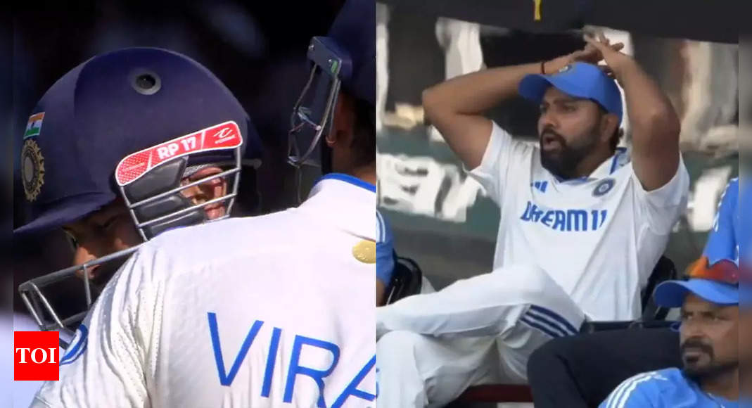 Rishabh Pant-Virat Kohli hug after mix-up, Rohit Sharma's reaction caught on camera | Cricket News – Times of India