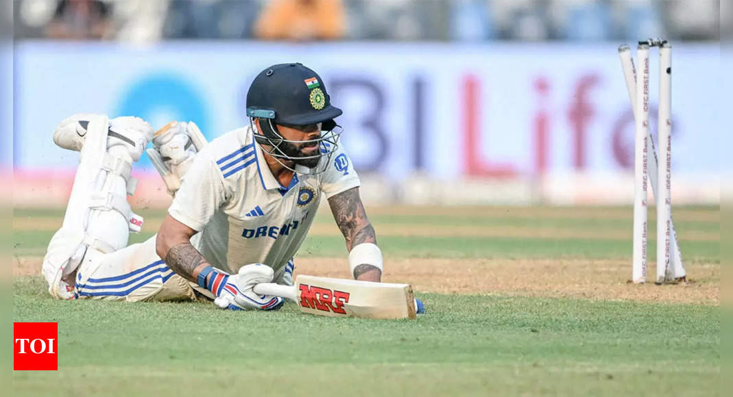 15 minutes, 8 balls, 3 wickets! Crazy scenes at Wankhede as India lose plot late on Day 1 | Cricket News – Times of India