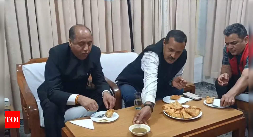 Watch: BJP’s ‘samosa’ party amid Himachal CM Sukhu’s snack mix-up row | India News