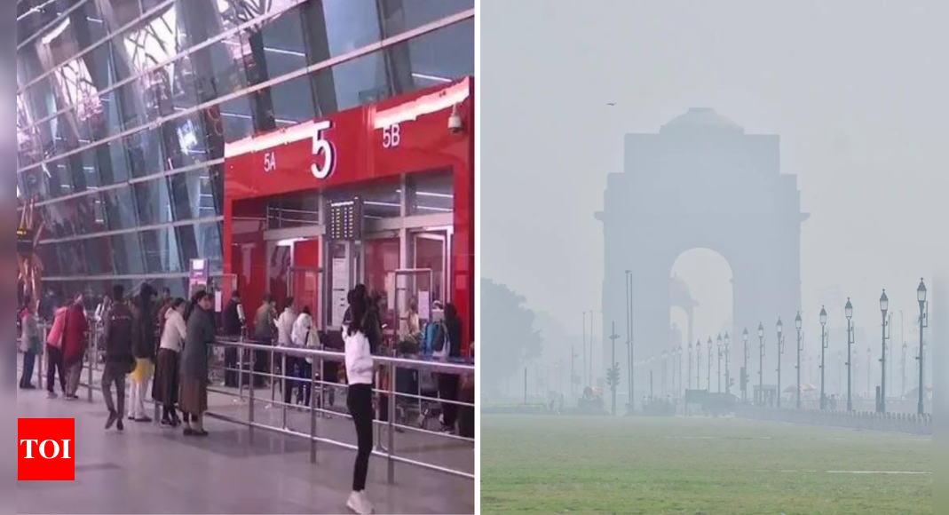 Delhi Airport issues advisory for passengers as smog reduces visibility | India News