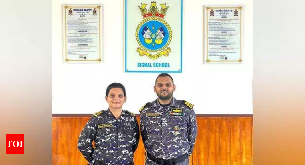 Sister and brother command warships for the first time in Indian Navy | India News