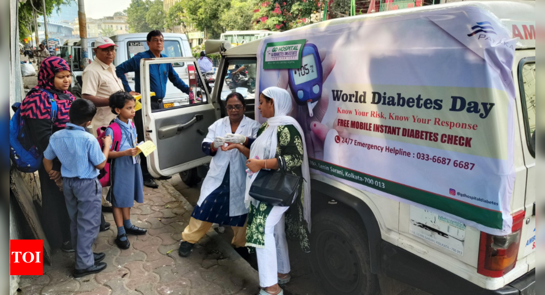 GD Hospital & Diabetes Institute: Diabetes specialist Kolkata hospital travelled through the city with mobile screening unit | India News