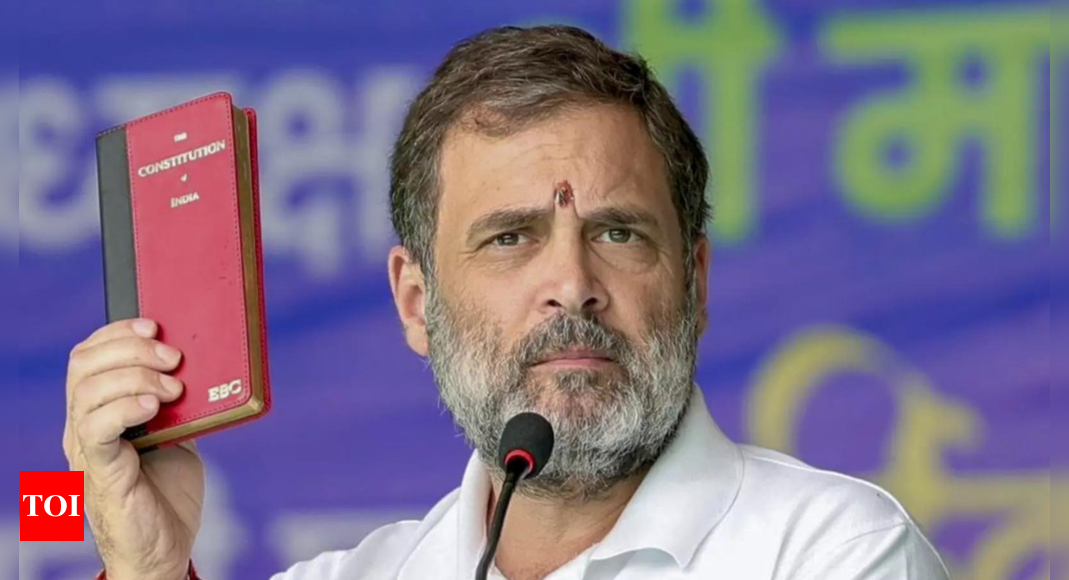 At tribal heartland, Rahul Gandhi again flashes his red book, vows to hold caste census