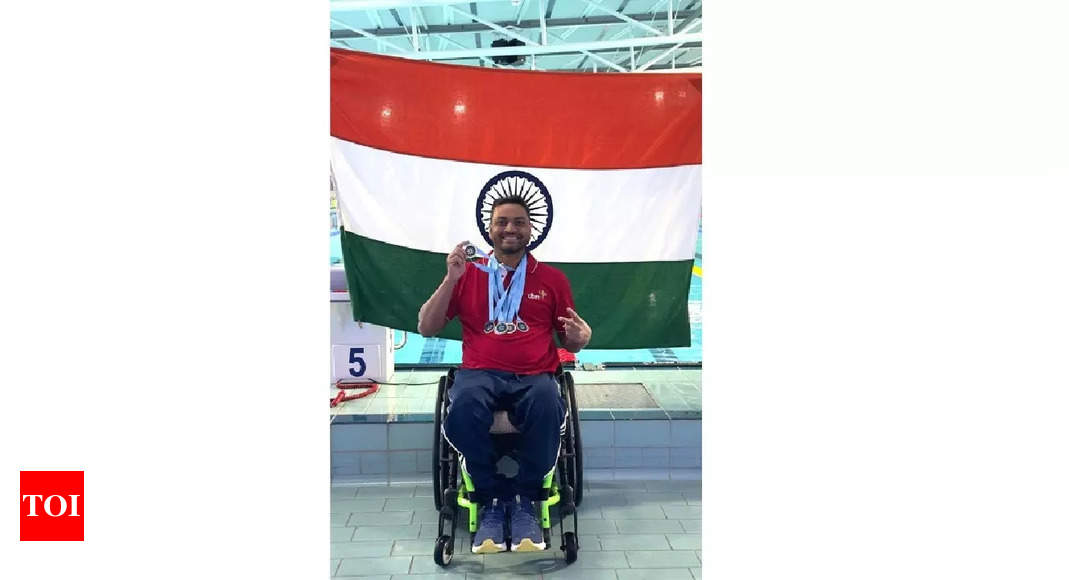 Para swimmer Shams Aalam achieves world record at 14th National Takshila Open Water Swimming Competition 2024 | India News