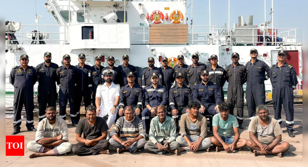 Coast Guard rescues 7 Indian fishermen from Pakistan custody | India News