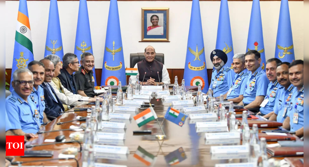 Adapt to new challenges, Rajnath Singh tells IAF brass | India News