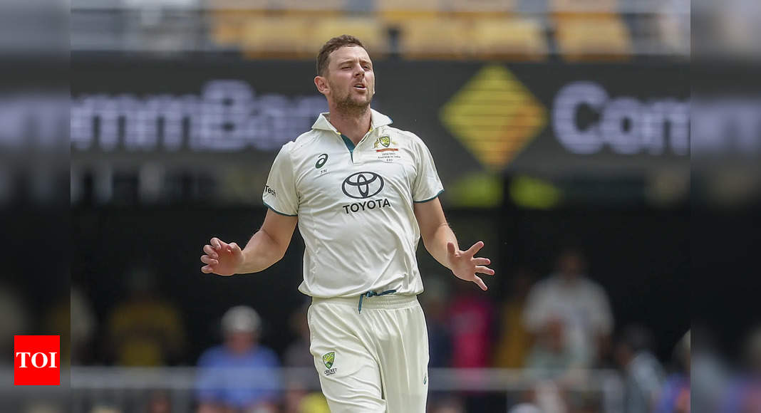 IND vs AUS: Josh Hazlewood suffers calf soreness at The Gabba, taken for scans | Cricket News – Times of India