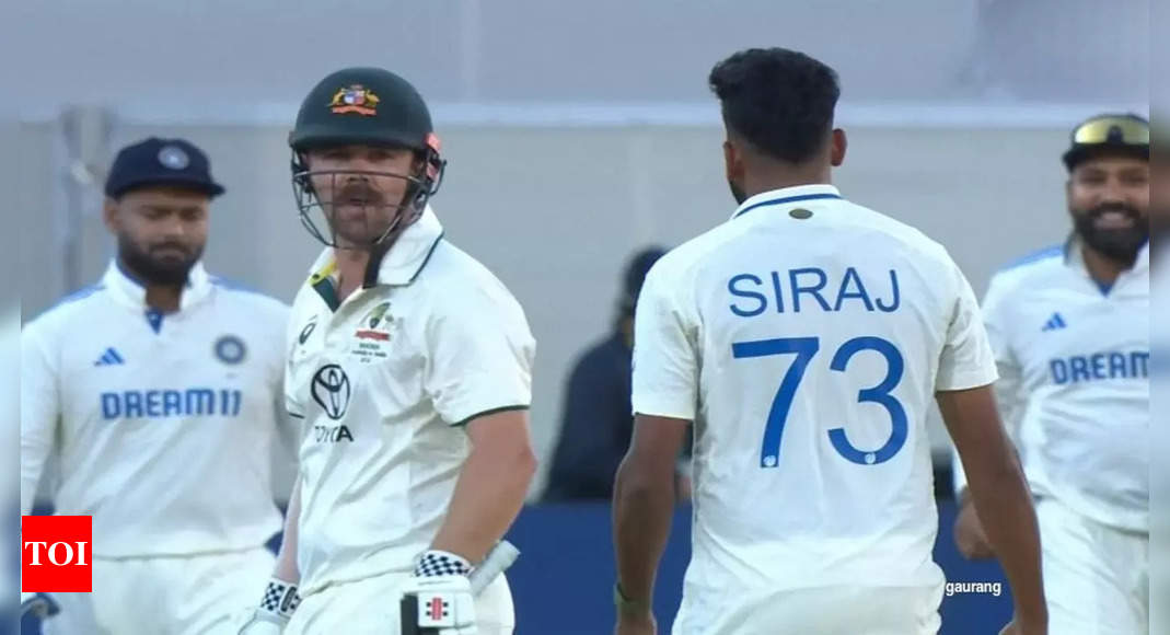 IND vs AUS: Mohammed Siraj gives fiery send off to Travis Head, gets booed by Adelaide crowd - WATCH | Cricket News - Times of India