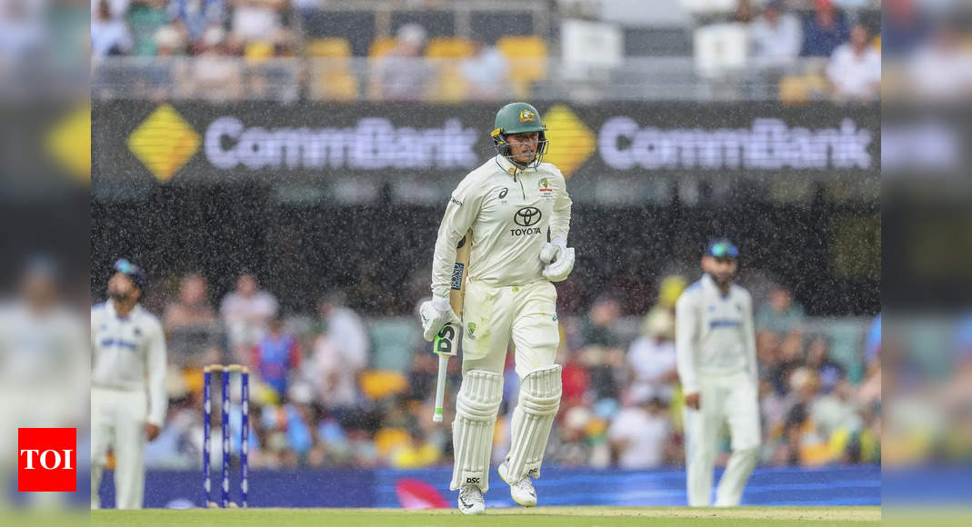 India vs Australia Highlights: Rain disrupts opening day of the third Test at Gabba | Cricket News – Times of India