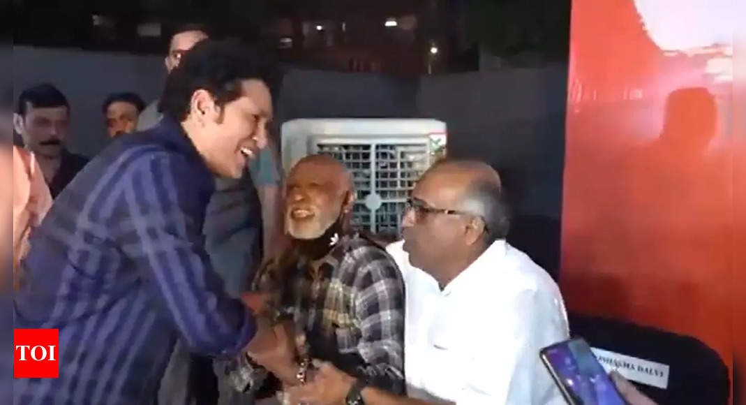 Vinod Kambli sings a song, Sachin Tendulkar claps – WATCH | Cricket News – Times of India